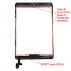 For Ipad Mini 1 2 Touch Screen Glass Digitizer Replacement  Ic Chip  home Button
