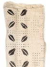 White Bogolan Mali Mud Cloth Jumbo Cowrie Design African Black And White Cotton