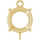 14k Yellow Gold Link Mounting For Round Cut 4 Prong Basket Designed Setting Usa