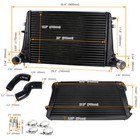 Competition Intercooler Kit For Vw Mk5 Mk6 1 6 2 0 Golf Jetta Passat Caddy Skoda