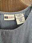 Vtg 90s Lot Y2k Midi Dress Blue   Red Gingham Cottagecore Snaps