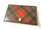 Antique Tartanware Double Stamp Box Caledonia