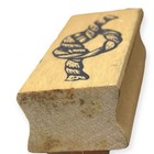 Vintage Rope Knot Rubber Stamp Nautical Sailing Tied Rope Design Wood Mounted