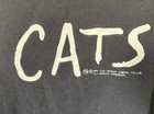 Vintage Cats Musical Tee Large Black Yellow Eyes Graphic Broadway Whimsigoth