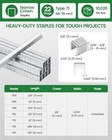 22 Gauge 71 Series 3 8  Crown Wide 3 8  Leg Length Galvanized Staples For Uph   