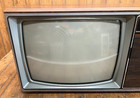 Vintage Zenith Space Command 19  Color Tv Television Woodgrain Tested No Remote