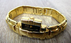 Vintage Citizen Elegance Ladies Womens Peek A Boo Gold Watch Sliding Case Hidden