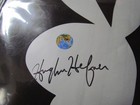 Hugh Hefner Signed World Trade Magazine Playboy Bunny Psa Certified
