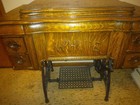 Pre 1910 Antique White Treadle Sewing Machine
