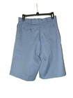 Universal Overall Work Shorts 30 Blue Poly Cotton Flat Front