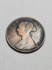 1864 One Cent Penny New Brunswick Canada Queen Victoria Coin - Lot Bt562