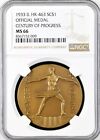 1933 Century Of Progress Expo Medal - Hk-463  Ms66 Ngc  Chicago World Fair Token