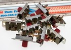 5x - Stackpole Spdt 3 Terminal Red Slide Switch 4a 125vac 1a 125vdc Pcb Mount