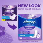 Always Daily Extra Protect Panty Liners  Extra Long Length  Unscented  116 Count