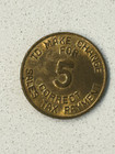 One 5-mil Arizona Sales  tax Token   1935-1954