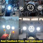 Chrome Halo 7  Led Headlight  4 5    Passing Lights For Yamaha V-star Xvs 1100 950