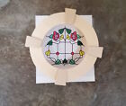 Dollhouse Simulated Stained Glass Window Insert Round 1 12 Scale Miniature
