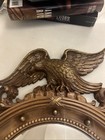 Syroco Wall Plaque Convex Mirror American Eagle Federal Patriotic Gold  21   x 15   
