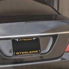 Pittsburgh Steelers Black Metal License Plate Frame Tag Cover  Laser Acrylic   