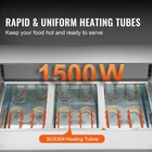 3-pan Steam Table Electric Commercial Food Warmer 3x20 6qt Acrylic Sneeze Guard