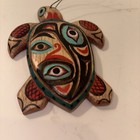 Pacific Northwest Native Turtle Christmas Ornament Hand Carved And Painted