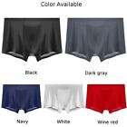 Mens Ice-silk Seamless Boxer Briefs Shorts Underwear Thin-trunks Underpants New