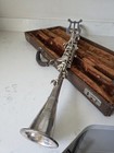 Vintage King American Standard Silverplated Brass Clarinet Circa 1920s Usa