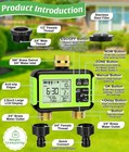 2 Zone Auto Sprinkler Timer With Brass Inlet Outlet For Garden Hose