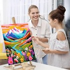 Mountain Paint By Numbers Kit For Adults  Flower Mountain Paint By Numbers Kits