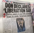 New York Post January  21  2025 Newspaper Donald Trump Golden Age Inauguration