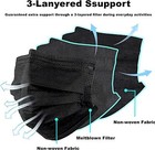 100 50 10 Pcs Black Face Mask Mouth Nose Cover Protector Respirator Filter Masks