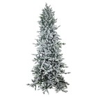Slim And Stately Artificial Christmas Tree - 8 Ft - Flocked By Sunnydaze