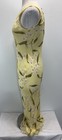 Vtg Adrienne Vittadini Silk Maxi Dress Sz Small Yellow Floral Fairy Cottage Y2k 