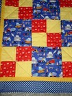 Baby Boy Construction Brights Baby Crib Quilt Handmade 48 X 40 Blanket Quality