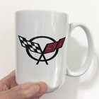 Large Custom 1997-2004 Chevrolet C5 Corvette Coffee Mug Emblem Logo Design