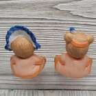 2 Native American Thanksgiving Themed Bear Figurines Feather Headdress Homco Vtg