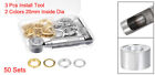 50pcs Grommet Tool Kit 3 4  Copper Grommets Eyelets With 3pcs Install Tool
