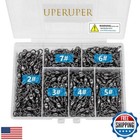 Uperuper Fishing Barrel Swivels Kit  300pcs Stainless Steel Rolling Bearing S