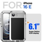 For Iphone 16 Pro Max plus 16e Aluminum Case Shockproof Cover   Screen Protector