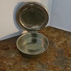 Vintage Decorative Metal Round Cameo Pill Box Small Silver Tone
