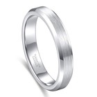 Tungsten Carbide Wedding Band Ring For Men   Women  Beveled Edge  Comfort Fit  4