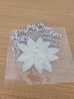 Applique Flower  With Irridescent Sequins And White Beads