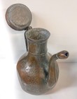 Antique Middle Eastern Hand-engraved Copper Ibriq Ewer Water Coffee Pitcher