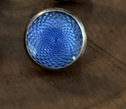Four  4  Antique Guilloche Blue Enamel Sterling Silver Buttons Hallmarked