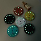 28 5mm Watch Dial Green Luminous For Seiko Nh35 Nh36 Movement Marine Glaciers