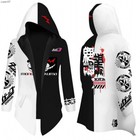 Danganronpa  Monokuma Cosplay Jacket Trench Coat Anime Hooded Windbreaker Cloak
