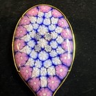 Murano Millefiori Wonderful Gold Tone Trim Hand Mirror 4 3 4   