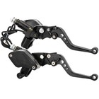 22mm Motorcycle Brake Clutch Pump Lever - 7 8  Black Handlebar Accessory