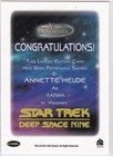 The Women Of Star Trek 50th Anniversary Annette Helde As Karina Autograph Ds9 Vl
