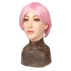 Silicone Realistic Female Face Mask Crossdresser Head Mask For Women For Cosplay